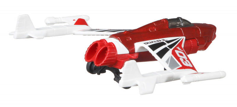 vliegtuig Sky Busters Duel Tail 10 cm die-cast rood/wit