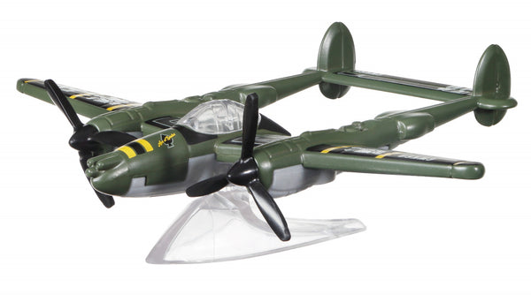 vliegtuig Sky Busters P-38 Lightning 10 cm die-cast groen