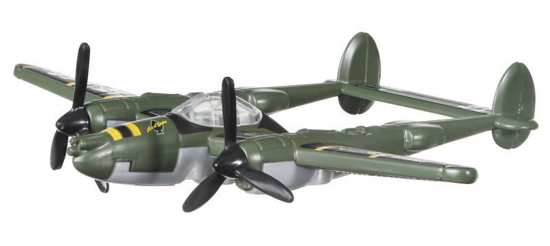 vliegtuig Sky Busters P-38 Lightning 10 cm die-cast groen