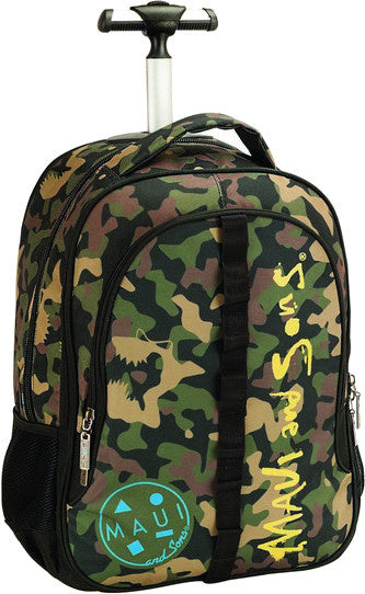 trolley rugzak 28 liter softcase legergroen