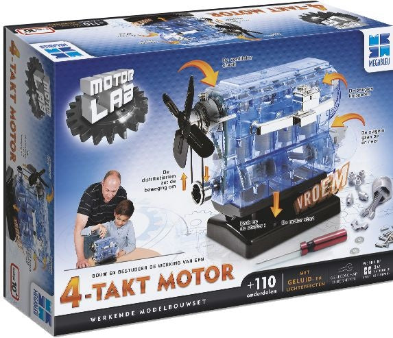 bouwmodelset Motor Lab: 4 cilinder motor 110-delig