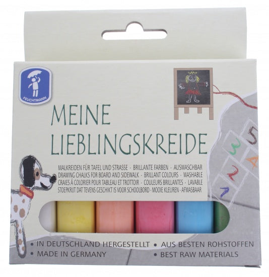 Meine Lieblingskreide Stoepkrijt 6 Stuks