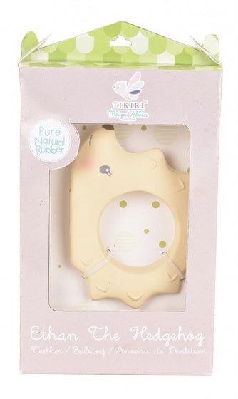 bijtring egel junior 9 cm rubber beige