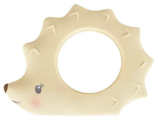 bijtring egel junior 9 cm rubber beige