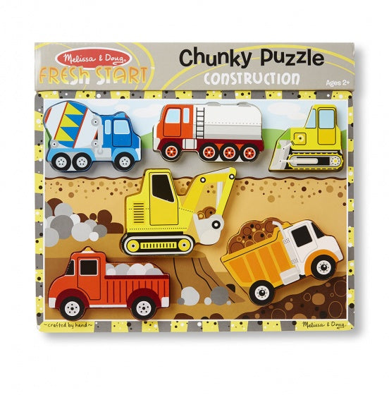 vormenpuzzel Construction Chunky junior hout 6 stukjes