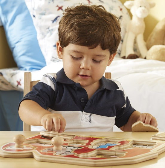 vormenpuzzel Boerderij hout junior 8 stukjes