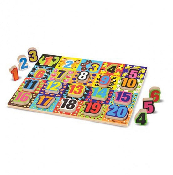 vormenpuzzel Numbers Chunky junior hout 20 stukjes