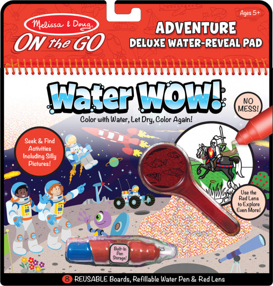 kleurboek Water Wow - Adventure karton rood