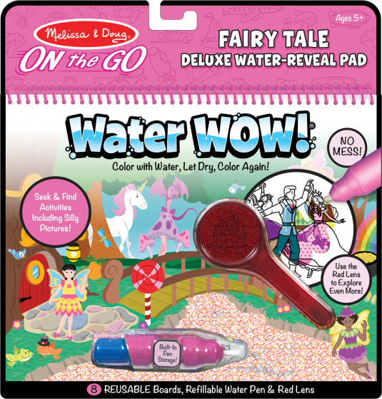 kleurboek Water Wow - Fairy Tale karton roze
