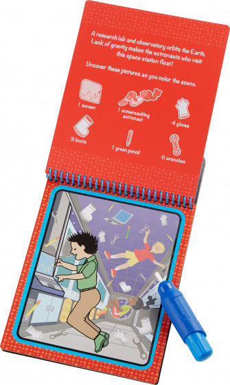 kleurboek Water Wow - Space karton blauw