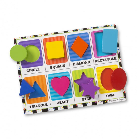 vormenpuzzel Shapes Chunky junior hout 8 stukjes
