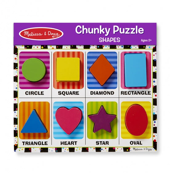 vormenpuzzel Shapes Chunky junior hout 8 stukjes