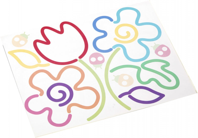 tekenbord Rainbow Cord junior rood/wit 47-delig