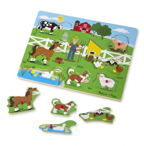 Melissa &amp; Doug Houten Puzzel + Geluid Old MacDonald