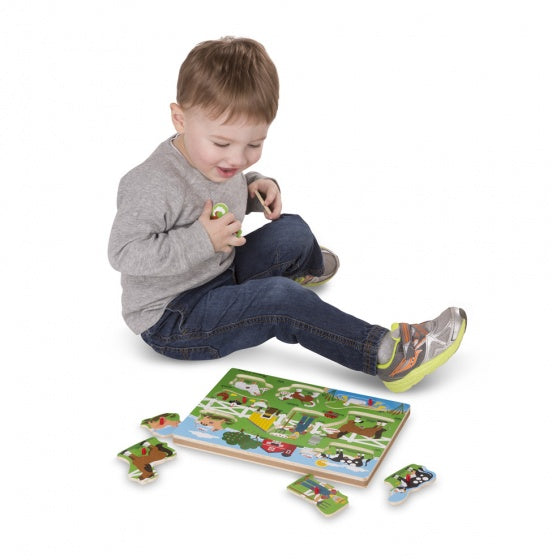 Melissa &amp; Doug Houten Puzzel + Geluid Old MacDonald