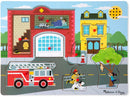 vormenpuzzel Brandweerkazerne junior hout 8 stukjes