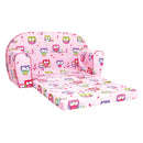 mini sofa junior 77,7 x 35,5 x 42,5 cm hout/katoen roze