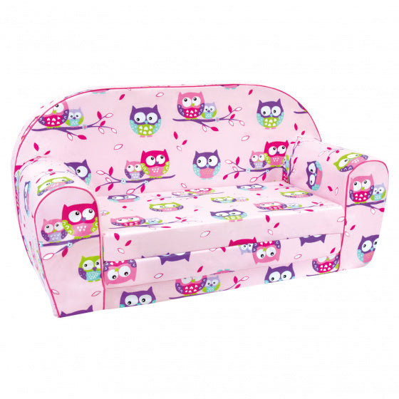 mini sofa junior 77,7 x 35,5 x 42,5 cm hout/katoen roze