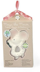 knijp- en bijtknuffeltje Meiya de muis wit 11 cm