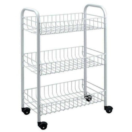 Tomado-Metaltex Siena Keukentrolley met Wielen 41x23x63 cm Zilver