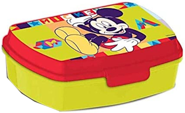 broodtrommel Mickey Mouse junior 20 cm geel/rood
