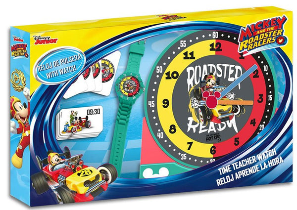 leerklok-set Mickey Mouse junior rubber 3-delig