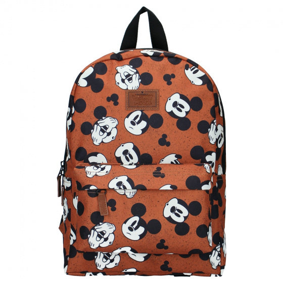 rugzak Mickey junior 33 x 23 x 12 cm polyester bruin