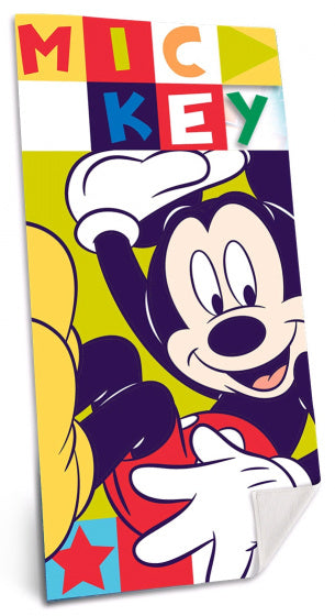 strandlaken Mickey Mouse 140 x 70 cm katoen groen/rood