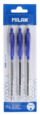 balpen P1 met drukknop 1 mm blauw 3 stuks
