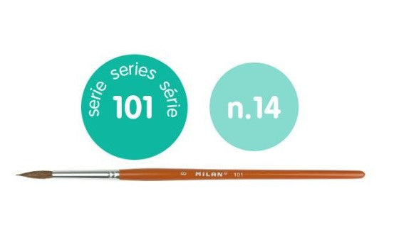 verfpenseel 101 serie 6 mm 20 cm hout bruin nr. 14