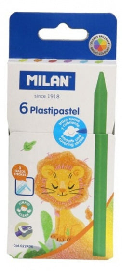 kleurpotloden Plastipastel junior polyethyleen 6-delig