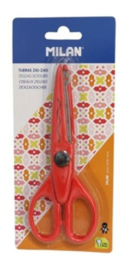 zigzagschaar junior 16 cm staal rood