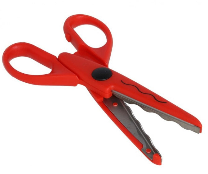 zigzagschaar junior 16 cm staal rood