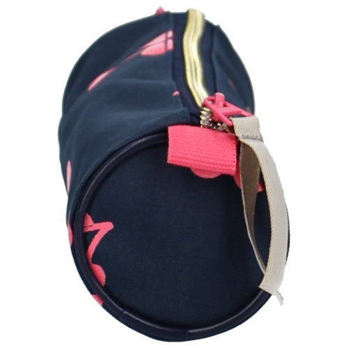 etui 9 x 20 x 9 cm polyester donkerblauw/roze