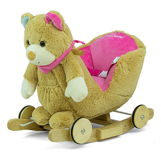 hobbelfiguur Polly beer bruin/roze