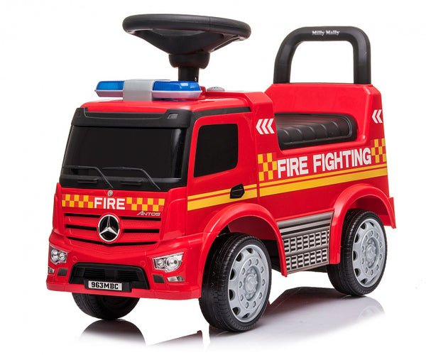 loopauto Ride On Mercedes Antos Brandweer 60 cm rood