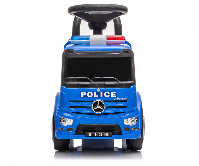loopauto Ride On Mercedes Antos Politie 60 cm blauw
