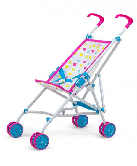 poppenwagen Julia Candy 54 cm roze/blauw