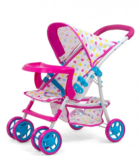 poppenwagen Kate Candy meisjes 54 cm roze/blauw
