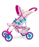 poppenwagen Natalie Candy meisjes 54 cm roze/blauw