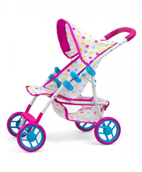 poppenwagen Natalie Candy meisjes 54 cm roze/blauw