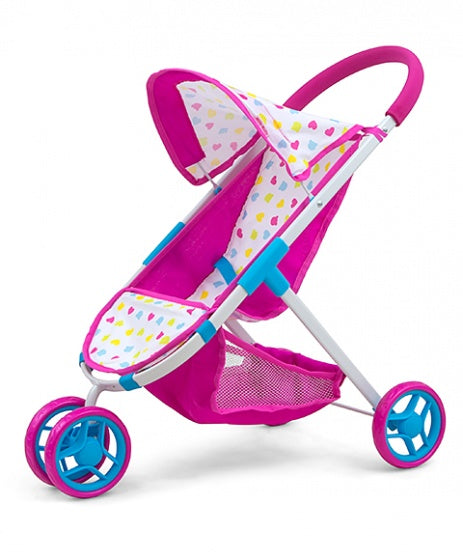 poppenwagen Susie Candy meisjes 63 cm roze/blauw