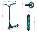 stuntstep Buster junior 65 x 81 cm aluminium rood