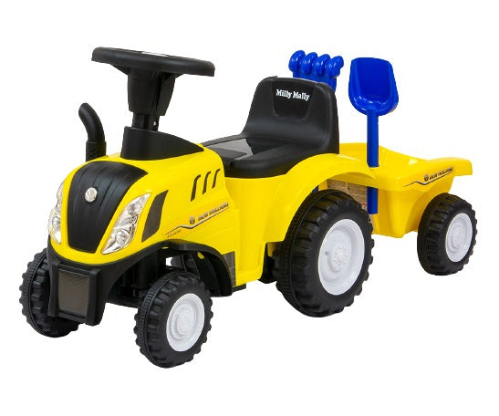 tractor Ride On New Holland T7 geel 56 cm 4-delig