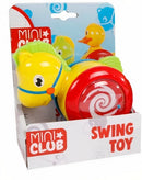 babyspeelgoed rollende eend 13 cm geel/rood