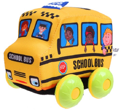 schoolbus junior 11 x 8 cm katoen geel