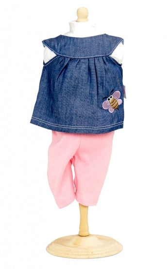 Denim tuniek met legging 42-46 cm 2-delig