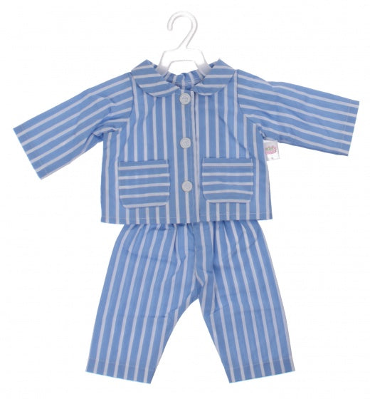 pyjamaset gestreept 42-46 cm blauw/wit 2-delig