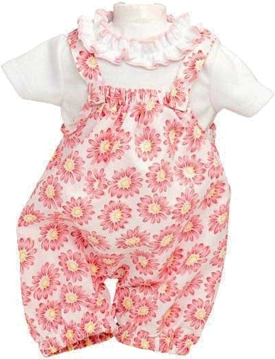 jumpsuit bloemen met T-shirt 42-46 cm roze