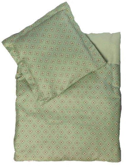 poppendeken Mint 50 x 43 cm katoen groen 2-delig